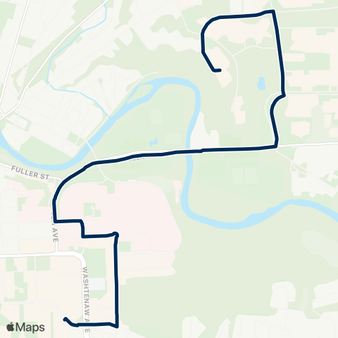 U-M Transit Bursley Baits map