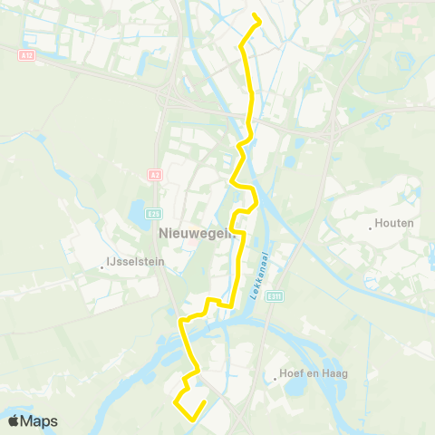 U-OV Utrecht CS - Vianen map