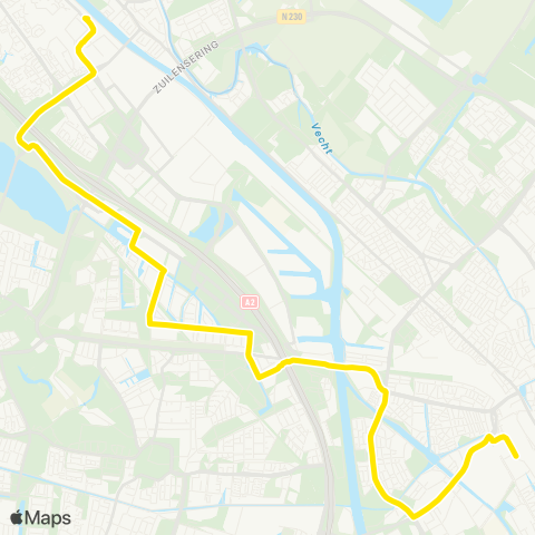 U-OV Utrecht CS - Terwijde - Maarssen map