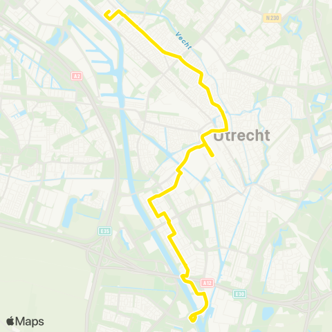 U-OV Zuilen - Utrecht CS - Westraven map