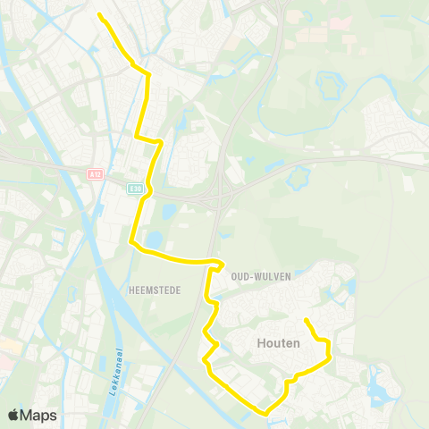 U-OV Utrecht - Houten map