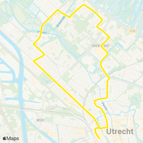 U-OV Utrecht CS - Overvecht - Zuilen - Utrecht CS map