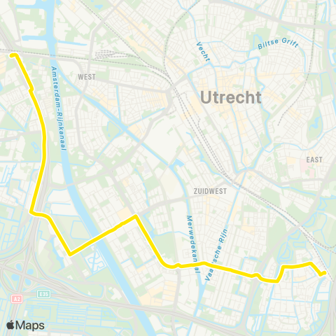 U-OV Lunetten - Leidsche Rijn map