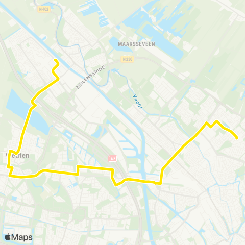 U-OV Maarssen - Leidsche Rijn - Overvecht map