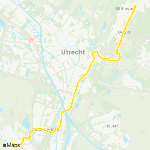 U-OV IJsselstein - Science Park - Bilthoven map