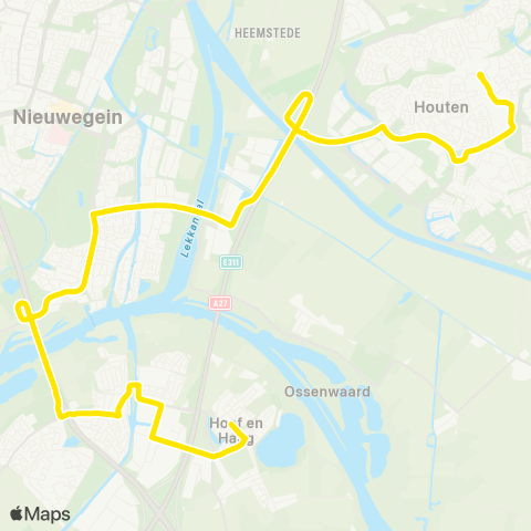 U-OV Houten - Vianen map