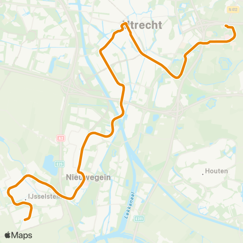 U-OV Science Park - Utrecht CS - IJsselstein map