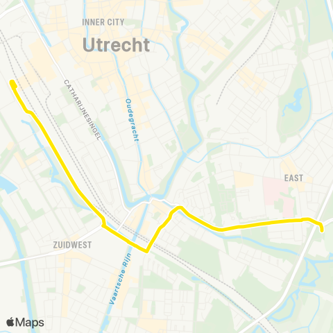 U-OV Galgenwaard - Utrecht CS map