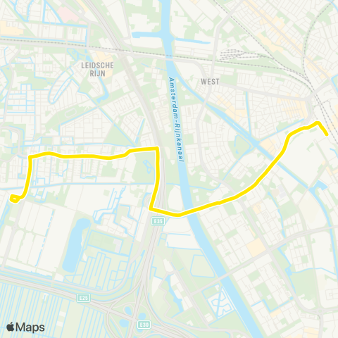 U-OV De Meern - Utrecht CS map