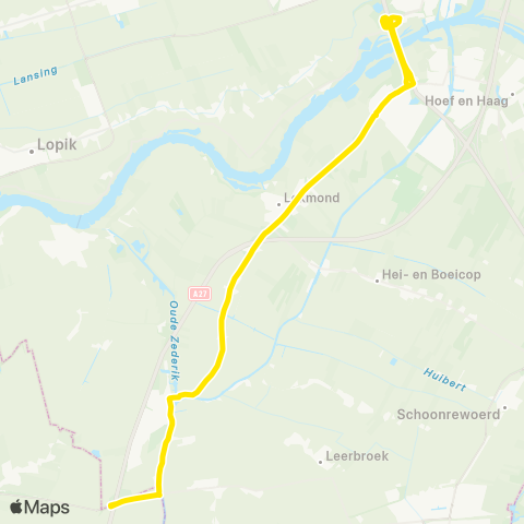 U-OV Meerkerk - Vianen map