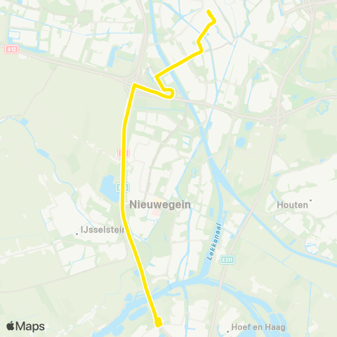 U-OV Utrecht - Vianen map