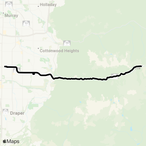 UTA 90th So TRAX / Snwbrd / Alta map