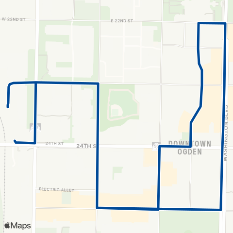 UTA Ogden Trolley map