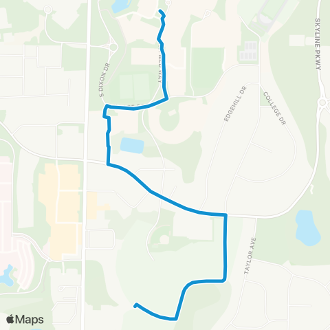 UTA OGX Wildcat Shuttle map