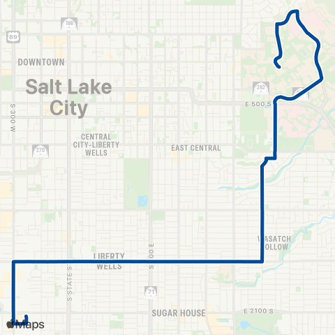 UTA 1700 South map