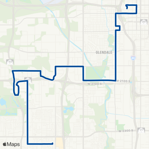 UTA 900 W Shuttle map