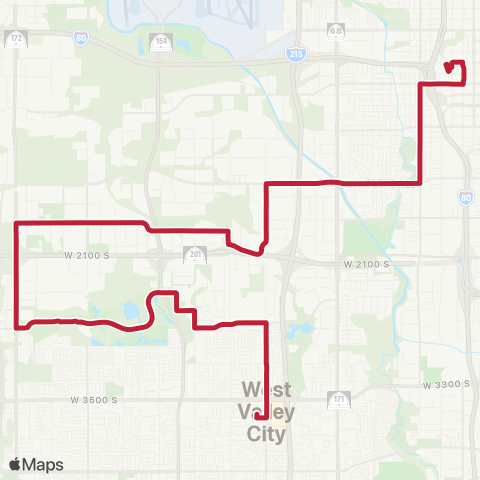 UTA Industrial Business Park Shuttle map