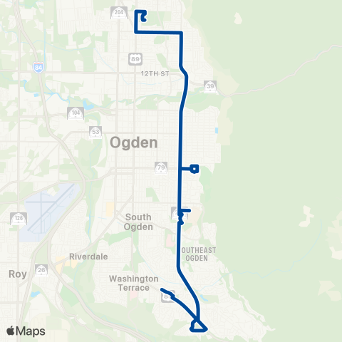 UTA Atc / Harrison Blvd / WSU map