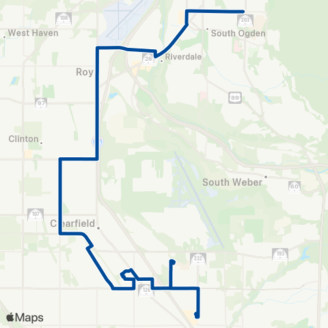 UTA Layton Hills Mall / WSU Ogden Camp map