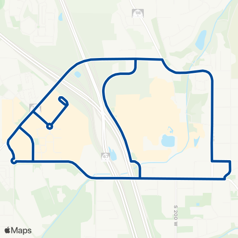 UTA Lagoon / Station Park Shuttle map