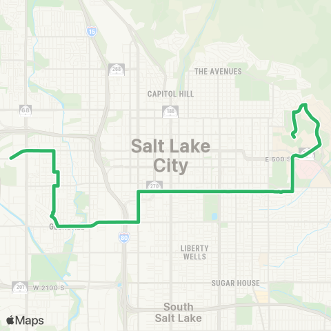 UTA 900 South map