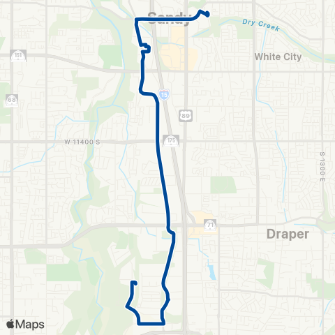 UTA Jordan Gateway Flex map