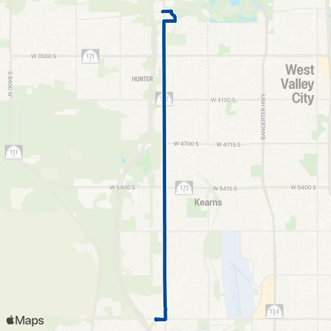 UTA 5600 West Flex map