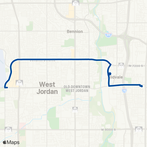 UTA 7000 South Flex map