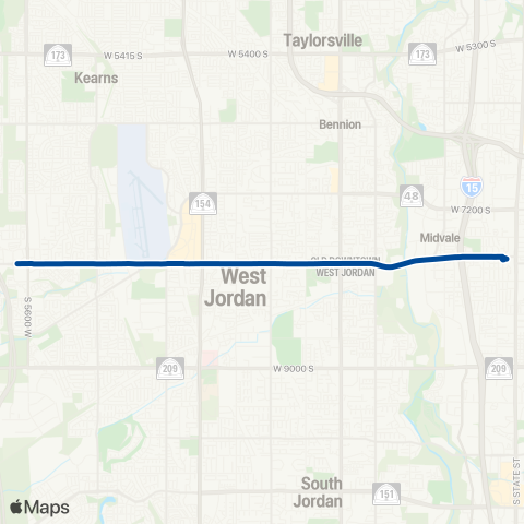 UTA 7800 South Flex map