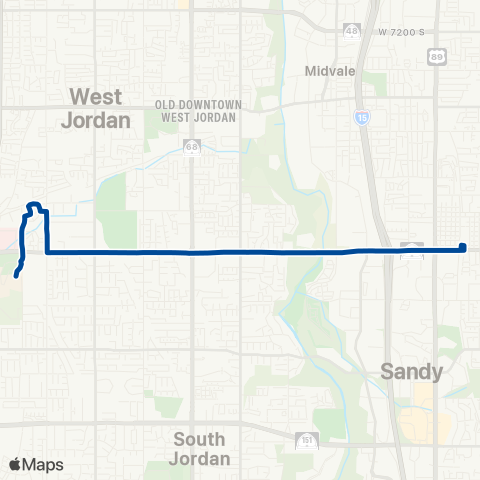 UTA 9000 South Flex map