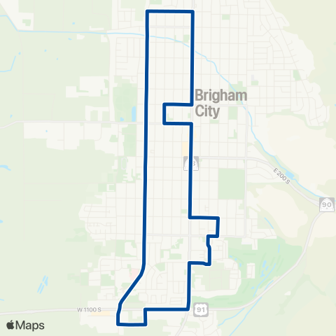 UTA The Brigham City Flex map