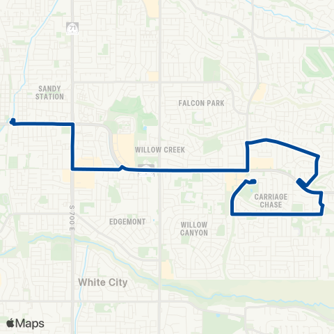 UTA 9400 South Flex map