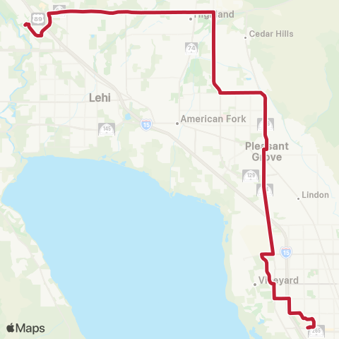 UTA North County / Lehi Station / UVU map