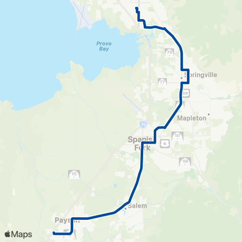 UTA South County / Provo Station map