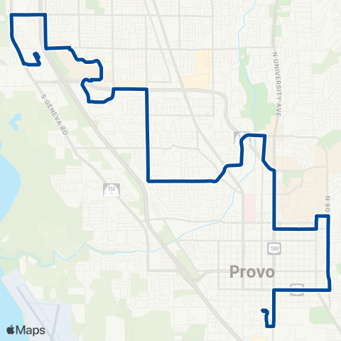 UTA Provo Grandview map