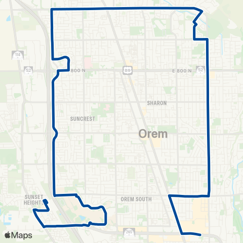 UTA Orem East / West map