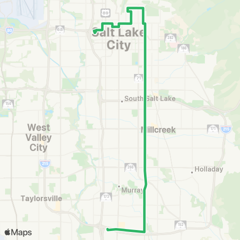 UTA 900 East / 9th Ave map