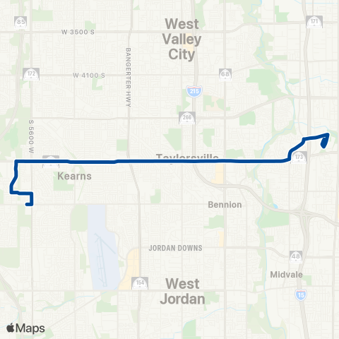 UTA 5400 South map