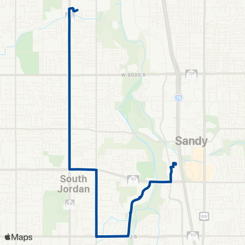 UTA South Jordan map