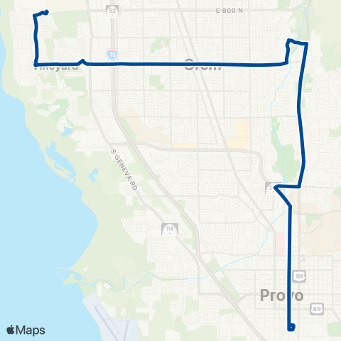 UTA Vineyard / Riverwoods / Provo Station map