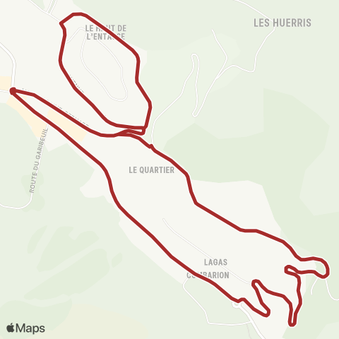 Navettes de Valberg Ligne rouge map