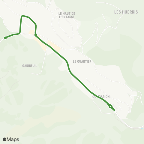 Navettes de Valberg Ligne verte map