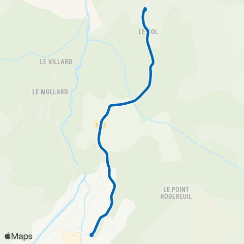 Skibus Valloire Le Col map