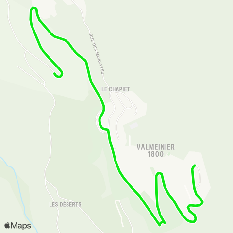 Skibus Valmeinier Navette 1800 map