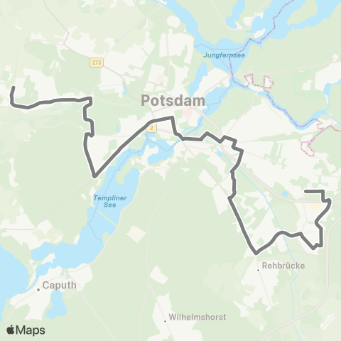 Verkehrsbetrieb Potsdam Johannes-Kepler-Platz ↔︎ Science Park map