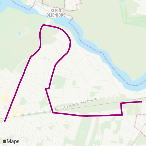 Verkehrsbetrieb Potsdam S Griebnitzsee Bhf ↔︎ S Babelsberg map