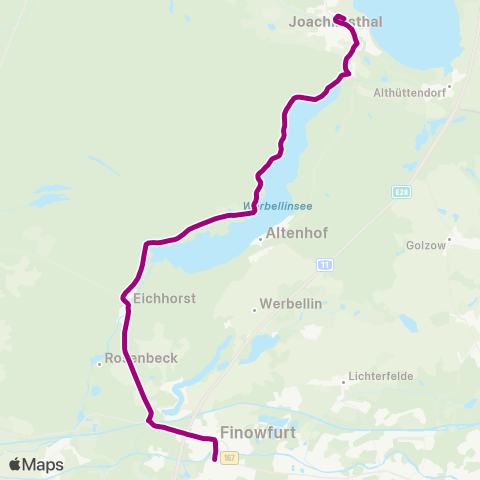 Barnimer Busgesellschaft Finowfurt ↔︎ Joachimsthal map