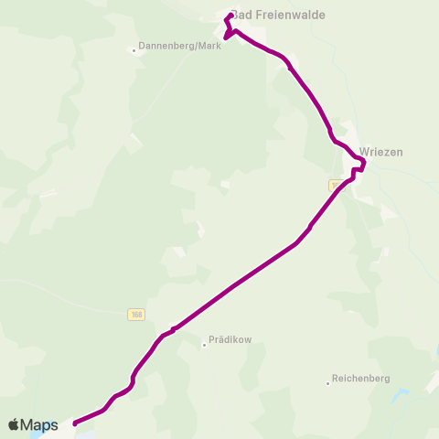 Barnimer Busgesellschaft Plusbus Bad Freienwalde ↔︎ Plusbus Strausberg map