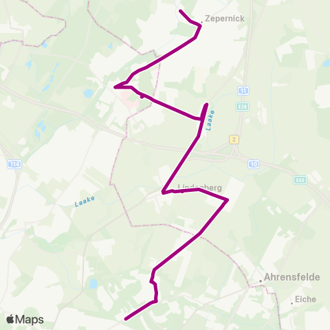 Barnimer Busgesellschaft Prerower Platz ↔︎ S Zepernick map