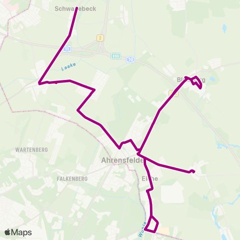 Barnimer Busgesellschaft Bhf ↔︎ Schule map